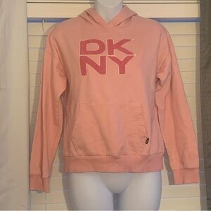 DKNY Light Pink Logo Hoodie Girls Kids
